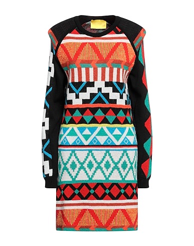 AKEP Short dress Black 46% Synthetic fibers, 27% Alpaca wool, 22% Merino Wool, 5% Cashmere