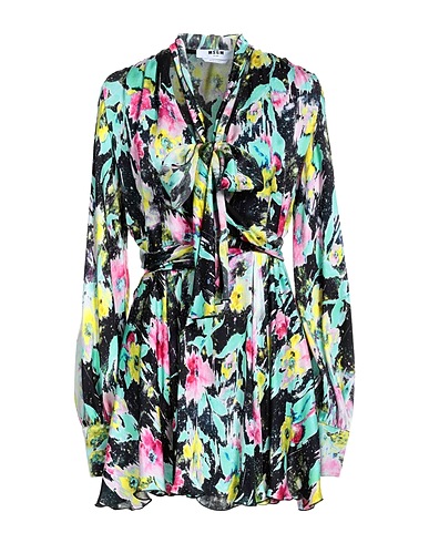MSGM Short dress Black 100% Viscose