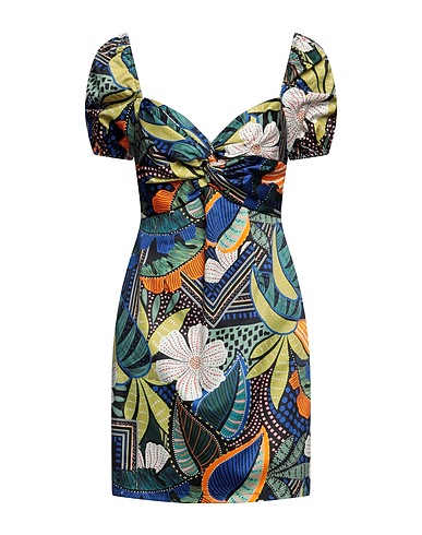 GUESS Short dress Blue 95% Cotton, 5% Elastane