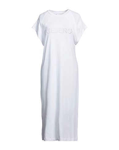 ICEBERG Midi dress White 100% Cotton