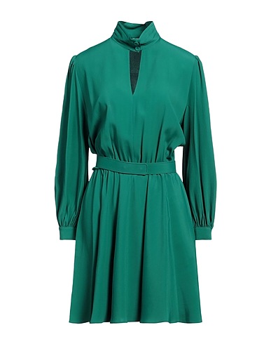 SIMONA CORSELLINI Kurzes Kleid Säuregrün 83% Acetat, 17% Seide