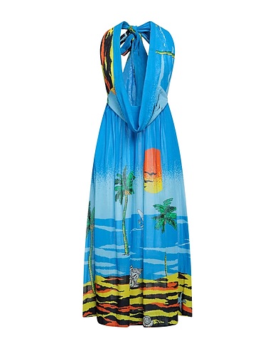 GANNI Midi dress Azure 100% Organic cotton