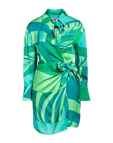 PINK MEMORIES Short dress Emerald green 100% Viscose