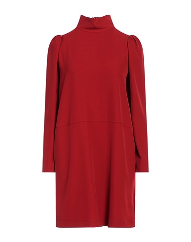 8PM Short dress Brick red 96% Polyester, 4% Elastane