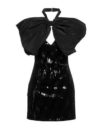 REDEMPTION Vestito corto Nero 92% Poliestere, 8% Elastan, Seta