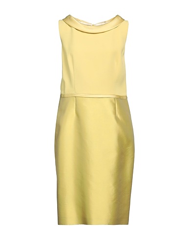 B.19 Milano Kurzes Kleid Limettengrün 79% Acetat, 21% Viskose, Seide, Polyester
