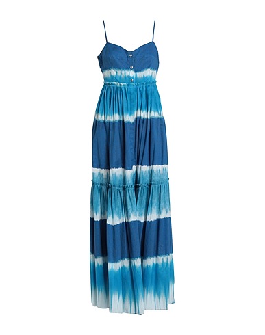 ALBERTA FERRETTI Long dress Azure 100% Cotton