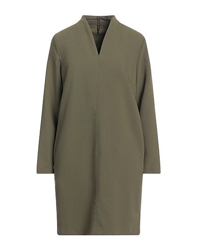 MANILA GRACE Short dress Military green 75% Polyester, 23% Viscose, 2% Elastane