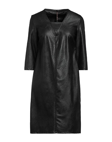 MANILA GRACE Kurzes Kleid Schwarz 100% Viskose, Polyurethan