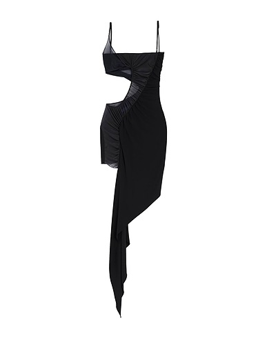 MUGLER Short dress Black 95% Viscose, 5% Elastane, Polyamide