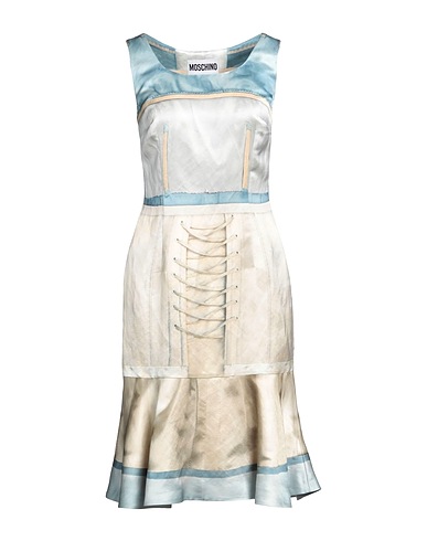 MOSCHINO Midi dress Light blue 60% Linen, 40% Viscose