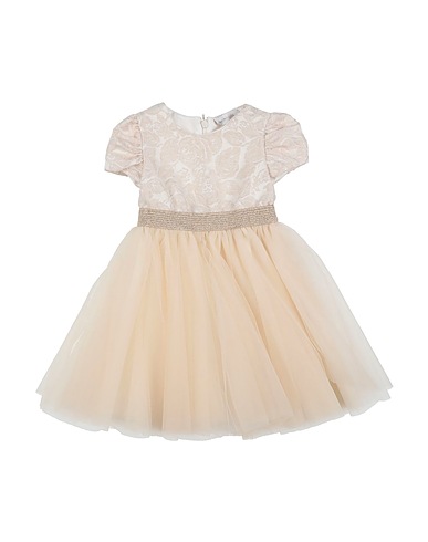 MONNALISA Dress Cream 66% Polyester, 27% Cotton, 7% Polyamide