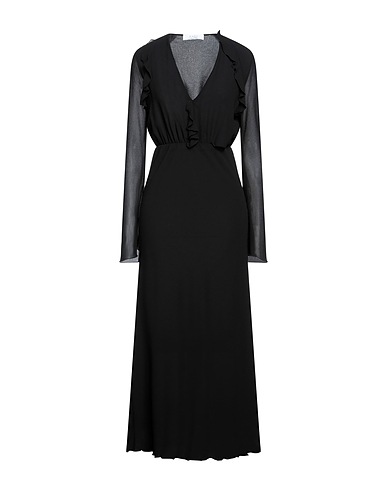 KAOS Midi dress Black 100% Polyester
