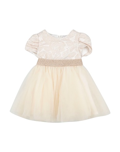MONNALISA Vestido para bebé  Ivory 66% Polyester, 27% Cotton, 7% Polyamide