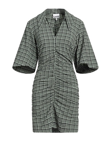 GANNI Short dress Light green 51% Recycled polyester, 43% Polyamide, 6% Polyester