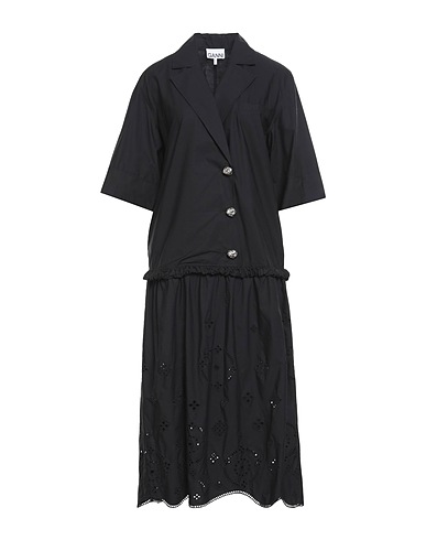 GANNI Midi dress Black 100% Organic cotton