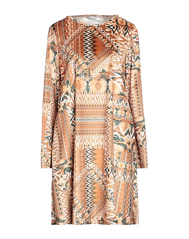 CALIBAN Short dress Camel 92% Polyester, 8% Elastane