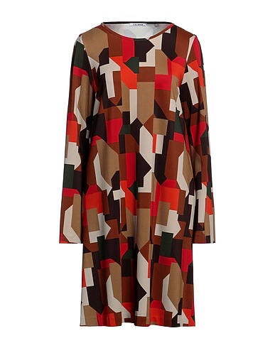 CALIBAN Short dress Camel 94% Viscose, 6% Elastane