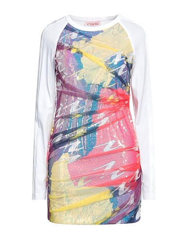 ICEBERG Short dress Purple 100% Polyester, Cotton, Polyamide, Acetate, Viscose