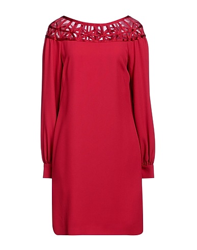 ALBERTA FERRETTI Office dress Brick 74% Acetate, 26% Viscose, Silk