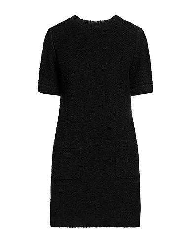 GRIFONI Short dress Black 45% Acrylic, 31% Cotton, 22% Polyester, 2% Other Fibres