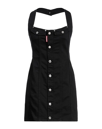 DSQUARED2 Denim dress Black 92% Cotton, 5% Elastomultiester, 3% Elastane, Polyester