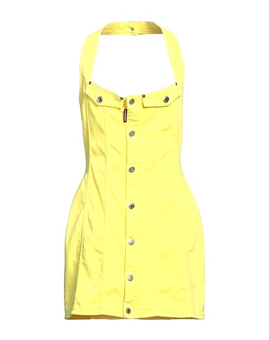 DSQUARED2 Jeanskleid Gelb 92% Baumwolle, 5% Elastomultiester, 3% Elastan, Polyester
