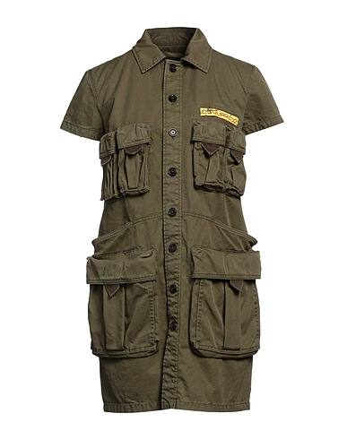 DSQUARED2 Shirt dress Military green 100% Cotton