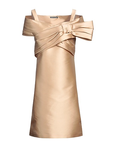 ALBERTA FERRETTI Kurzes Kleid Beige 85% Polyester, 15% Seide