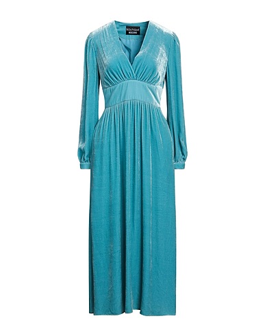BOUTIQUE MOSCHINO Midi dress Pastel blue 82% Viscose, 18% Silk