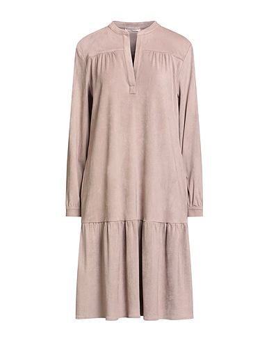 PUROTATTO Vestito midi Khaki 90% Poliestere, 10% Elastan