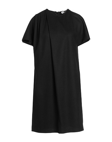 GRIFONI Short dress Black 98% Virgin Wool, 2% Elastane