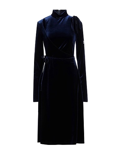 VERSACE JEANS COUTURE Vestito chemisier Blu notte 90% Poliestere, 10% Elastan
