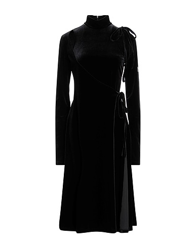 VERSACE JEANS COUTURE Midi dress Black 90% Polyester, 10% Elastane