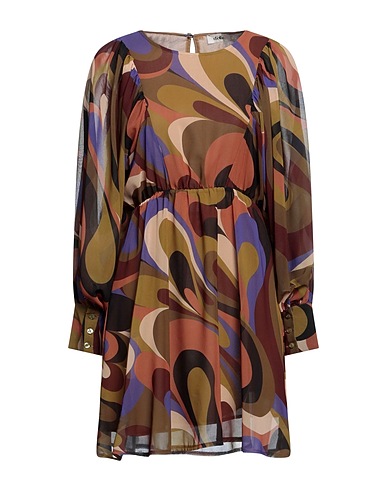 DIXIE Short dress Brown 100% Polyester