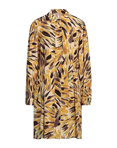 MOMONÍ Shirt dress Yellow 100% Silk