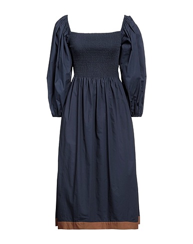 STELLA NOVA Midi dress Navy blue 100% Cotton
