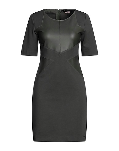 NENETTE Vestito corto Verde militare 60% Viscosa, 33% Poliammide, 5% Elastan, 2% Poliuretano