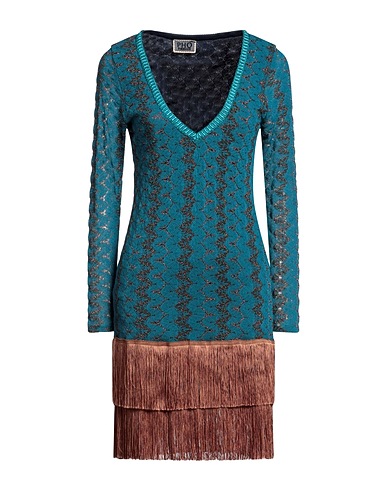PHO Firenze Short dress Deep teal 100% Viscose, Cotton, Polyester, Lurex®