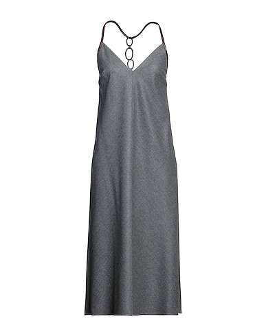 BRUNELLO CUCINELLI Midi dress 100% Virgin Wool, Brass, Soft Leather