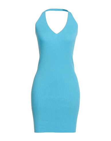 VICOLO Robe courte Bleu clair 70% Viscose, 30% Polyester