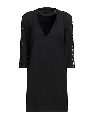 LES BOURDELLES DES GARÇONS Short dress Black 63% Polyester, 34% Viscose, 3% Lyocell