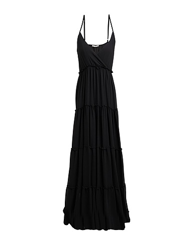 WHITE WISE Long dress Black 100% Polyester