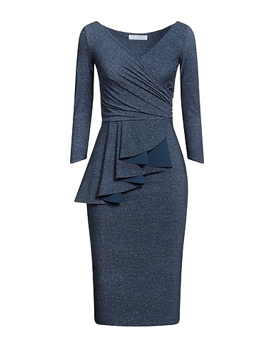 CHIARA BONI LA PETITE ROBE Vestito midi Blu 72% Poliammide, 28% Elastan