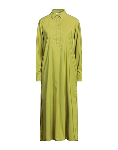 AGLINI Midi dress Lime green 94% Polyester, 6% Elastane