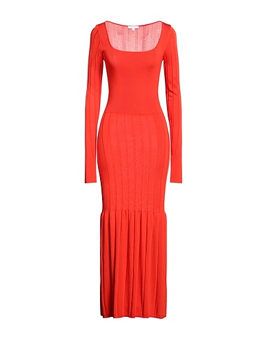 PATRIZIA PEPE Long dress Orange 80% Viscose, 20% Polyamide