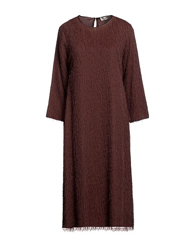 JUCCA Midi dress Chocolate brown 72% Acetate, 28% Viscose