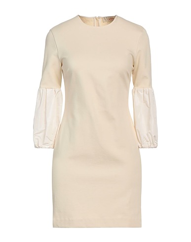JUCCA Short dress Ivory 69% Viscose, 25% Polyamide, 6% Elastane