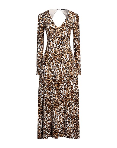 GUESS Long dress Beige 97% Rayon, 3% Elastane