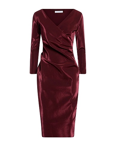 CHIARA BONI LA PETITE ROBE Midi dress Burgundy 72% Polyamide, 28% Elastane